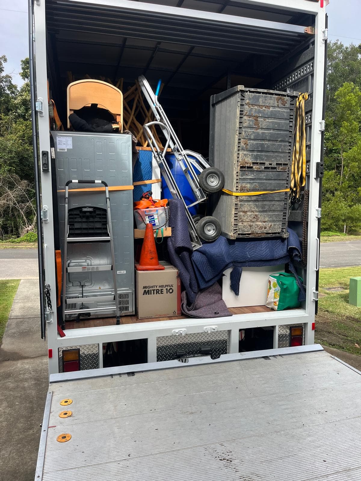 Inside a Ready To Move truck packed for a backload